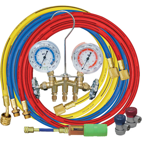 Jeu de manom&egrave;tres collecteurs avec coupleurs manuels et mini-injecteur de colorant Helyx Safety & Industrial Supplies