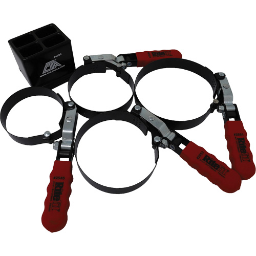 Ensemble de 4 cl&eacute;s pour filtre &agrave; huile avec support Helyx Safety & Industrial Supplies