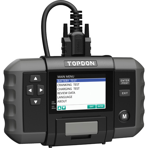 Testeur de batterie 12?V et de syst&egrave;mes 12?V/24?V BT600 avec imprimante int&eacute;gr&eacute;e Helyx Safety & Industrial Supplies