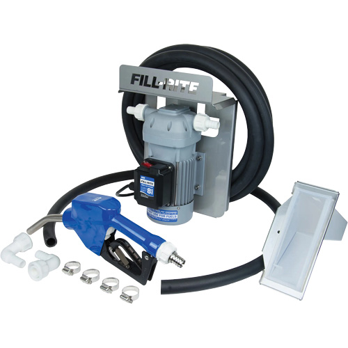 Pompe de transfert de fluide d'&eacute;chappement diesel (DEF) 115 V CA avec support pour cuve GRV et pistolet Helyx Safety & Industrial Supplies