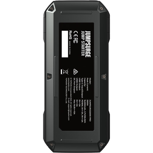 D&eacute;marreur de secours, banque d'alimentation et lampe de poche JumpSurge2000Pro &agrave; 2500 A de pointe Helyx Safety & Industrial Supplies