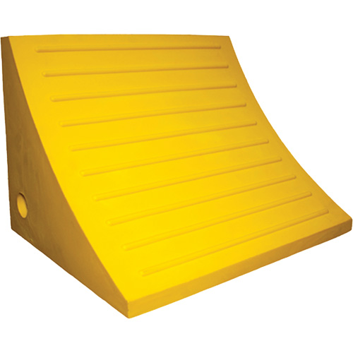 Cale de roue, Polyur&eacute;thane, Jaune, 15-1/4" la x 12-1/8'' p x 10-3/4" h Helyx Safety & Industrial Supplies