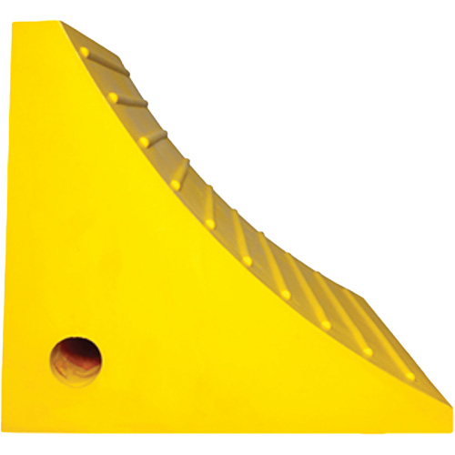 Cale de roue, Polyur&eacute;thane, Jaune, 15-1/4" la x 12-1/8'' p x 10-3/4" h Helyx Safety & Industrial Supplies