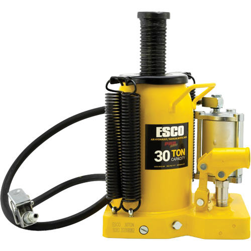 Cric-bouteille de s&eacute;rie Pro, 30 tonnes, Air comprim&eacute;/hydraulique, 20" Hauteur &eacute;lev&eacute;e Helyx Safety & Industrial Supplies