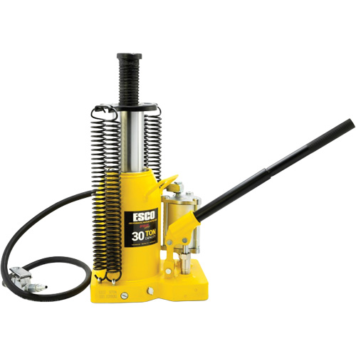Cric-bouteille de s&eacute;rie Pro, 30 tonnes, Air comprim&eacute;/hydraulique, 20" Hauteur &eacute;lev&eacute;e Helyx Safety & Industrial Supplies