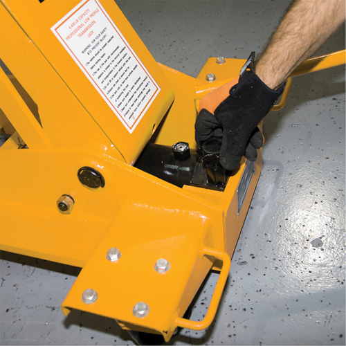 Yellow Jackit Transmission Jack, 2.2 Ton(s) Lifting Capacity Helyx Safety & Industrial Supplies