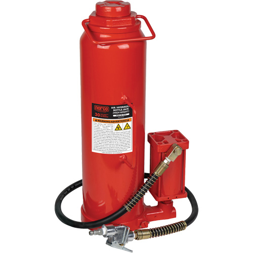 High Height Bottle Jack, 30 Ton(s), Air Hydraulic, 33-9/10" Raised Height Helyx Safety & Industrial Supplies