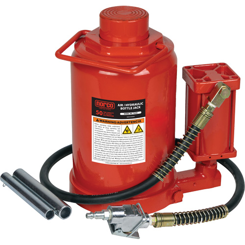 Standard Height Bottle Jack, 50 Ton(s), Air Hydraulic, 19" Raised Height Helyx Safety & Industrial Supplies