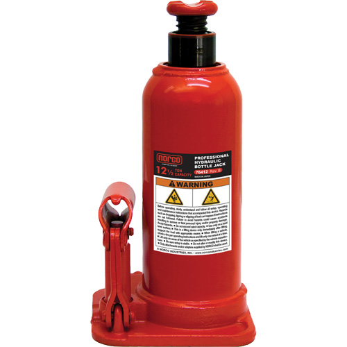 Bottle Jack with Gauge Hole, 12.5 Ton(s), 18-89/100" Raised Height Helyx Safety & Industrial Supplies