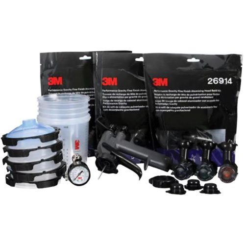 Performance Fine Finish Spray Gun System with PPS Cups, 13 CFM, 29 PSI Helyx Safety & Industrial Supplies