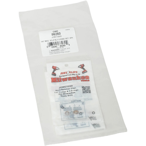 Jeu de clips et joints toriques de 1/4 po pour Milwaukee - en vrac Helyx Safety & Industrial Supplies