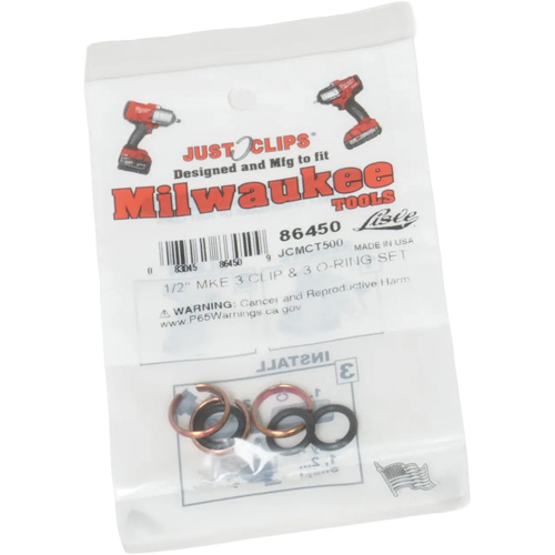 Jeu de clips et joints toriques de 1/2 po pour Milwaukee Helyx Safety & Industrial Supplies