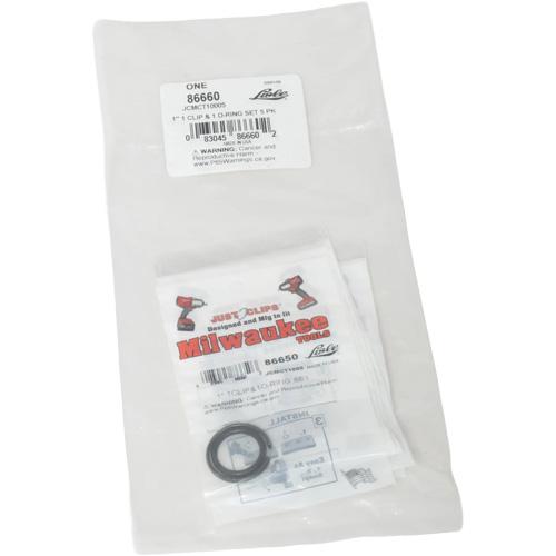 Jeu de clips et joints toriques de 1 po pour Milwaukee - en vrac Helyx Safety & Industrial Supplies