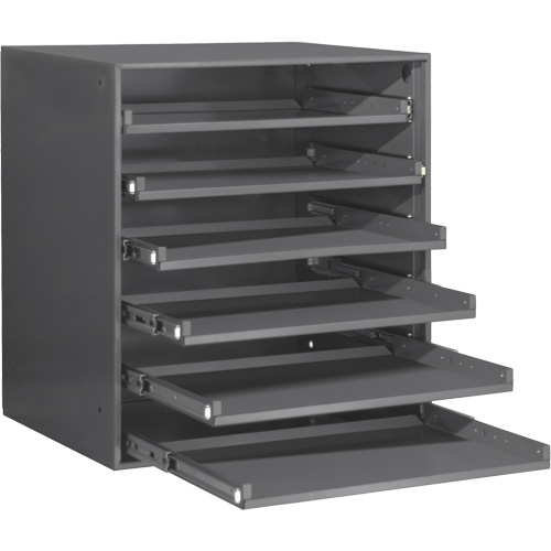 Armoire de rangement &agrave; cloisons, Acier, 6 compartiments, 20-5/16" la x 15-15/16" p, 21-7/8" h, Gris Helyx Safety & Industrial Supplies