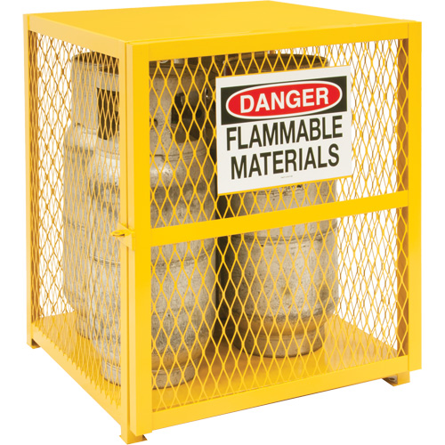 Armoire de rangement pour bouteilles &agrave; gaz, nbre de bouteilles: 4, 30" , 30" , 35" , Jaune Helyx Safety & Industrial Supplies