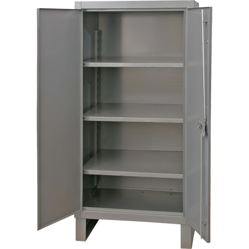 Armoire tr&egrave;s robuste, Acier, 3 Tablettes, 66" h x 36" la x 24" P, Gris Helyx Safety & Industrial Supplies