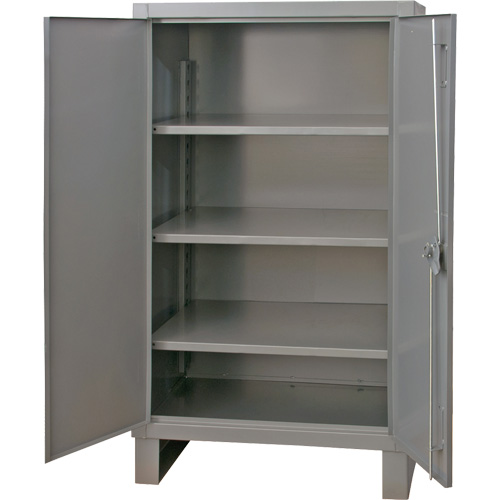Armoire tr&egrave;s robuste, Acier, 3 Tablettes, 66" h x 48" la x 24" P, Gris Helyx Safety & Industrial Supplies