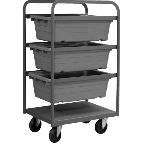 Mobile Tub Rack, Double-sided, 3 bins, 26" W x 18" D x 42" H Helyx Safety & Industrial Supplies