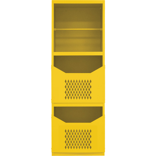 Spill Control Cabinet, 1 Shelves, 72" H x 24" W x 24" D, Steel, Yellow Helyx Safety & Industrial Supplies