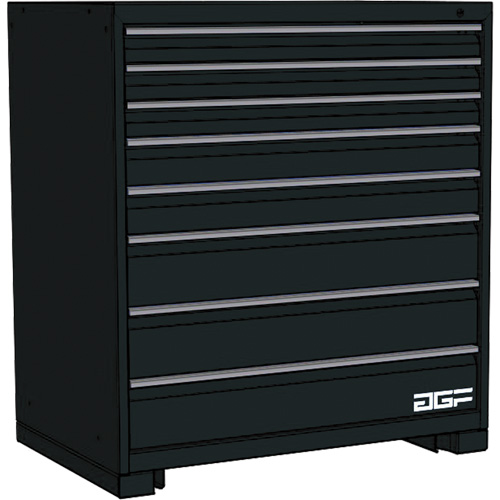 Modular Drawer Cabinet, 8 Drawers, 48" W x 24" D x 40" H, Black Helyx Safety & Industrial Supplies