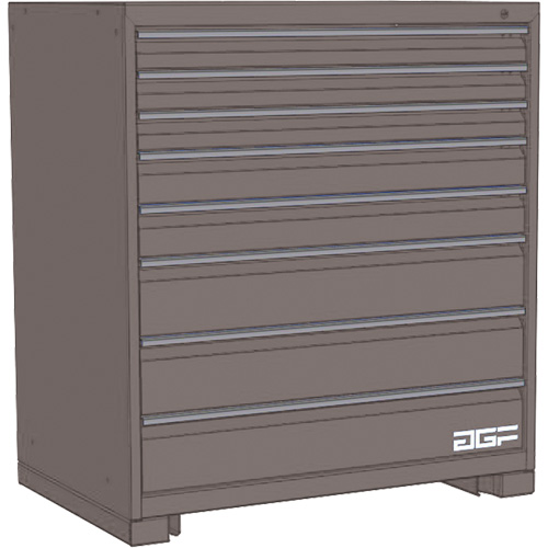 Modular Drawer Cabinet, 8 Drawers, 30" W x 28" D x 40" H, Grey Helyx Safety & Industrial Supplies