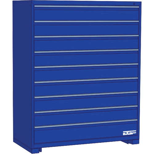 Armoire &agrave; tiroirs modulaire, 9 tiroirs, 60" la x 24" p x 60" h, Bleu Helyx Safety & Industrial Supplies
