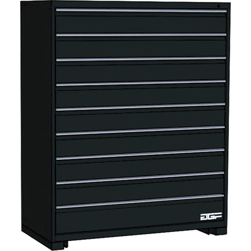 Modular Drawer Cabinet, 9 Drawers, 36" W x 28" D x 60" H, Black Helyx Safety & Industrial Supplies