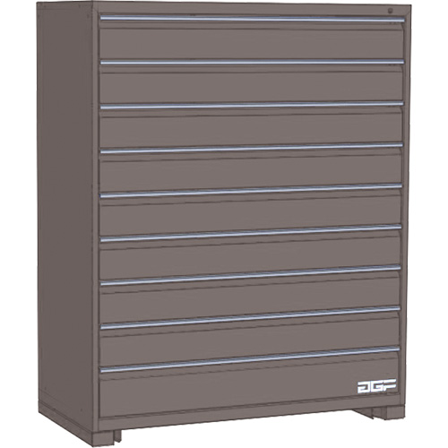 Modular Drawer Cabinet, 9 Drawers, 36" W x 28" D x 60" H, Grey Helyx Safety & Industrial Supplies
