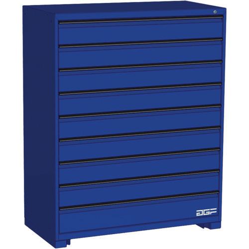 Modular Drawer Cabinet, 9 Drawers, 48" W x 24" D x 60" H, Blue Helyx Safety & Industrial Supplies