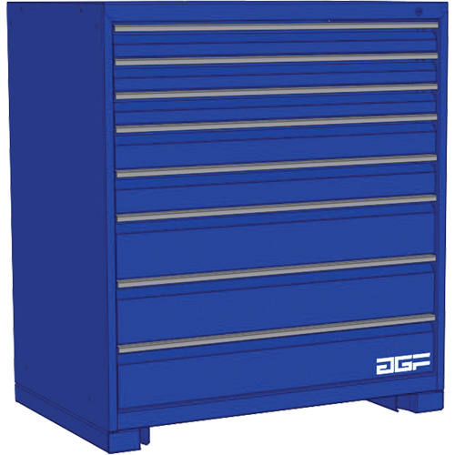 Modular Drawer Cabinet, 8 Drawers, 30" W x 28" D x 40" H, Blue Helyx Safety & Industrial Supplies