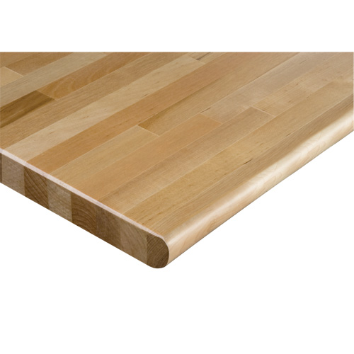 Dessus d'&eacute;tabli en bois dur, 48" la x 24" p, Bordure Arrondi, &eacute;paisseur 1-1/4" Helyx Safety & Industrial Supplies