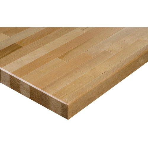 Hardwood Workbench Top, 48" W x 30" D, Square Edge, 1-1/4" Thick Helyx Safety & Industrial Supplies
