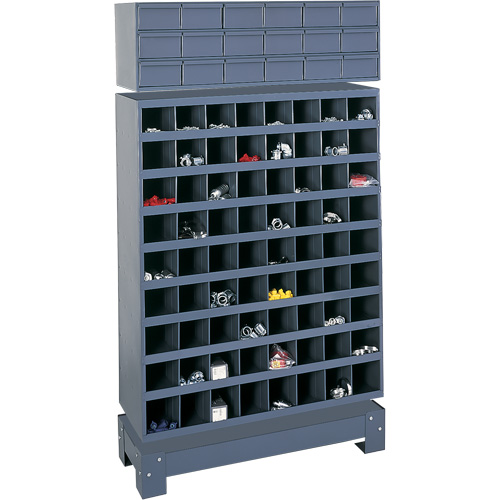 Unit&eacute; de stockage modulaire pour petites pi&egrave;ces, Acier, 18 tiroirs, 33-3/4" x 12-1/4" x 58-5/8", Gris Helyx Safety & Industrial Supplies