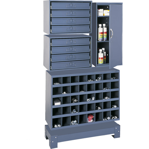 Unit&eacute; de stockage modulaire pour petites pi&egrave;ces, Acier, 8 tiroirs, 33-3/4" x 12-1/4" x 59-5/8", Gris Helyx Safety & Industrial Supplies