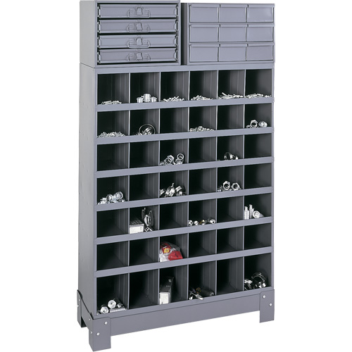 Modular Small Parts Storage Unit, Steel, 13 Drawers, 33-3/4" x 12-1/4" x 59", Grey Helyx Safety & Industrial Supplies