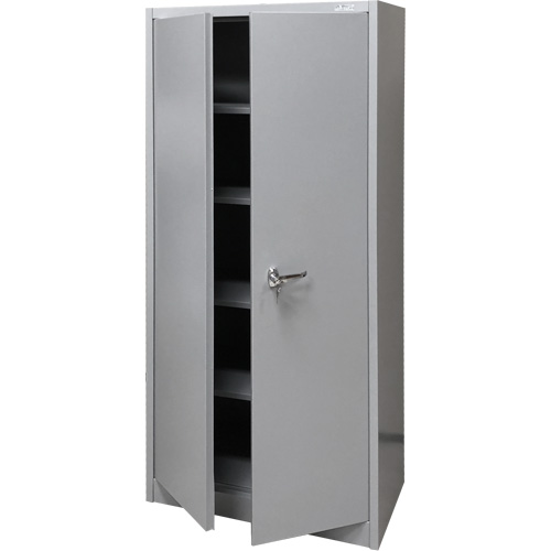 Armoire de rangement, Acier, 4 Tablettes, 66" h x 30" la x 15" P, Gris Helyx Safety & Industrial Supplies