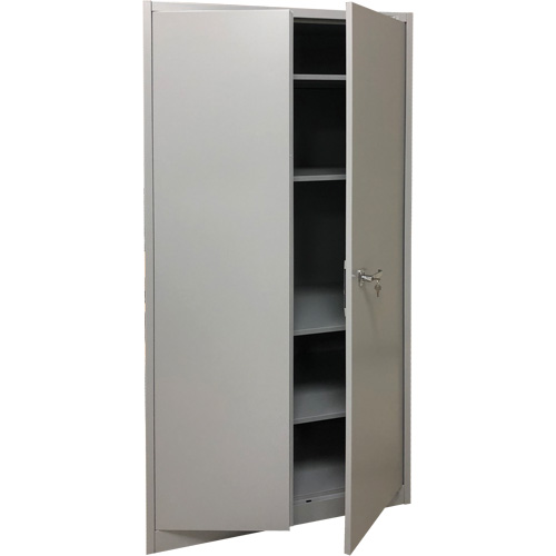 Armoire de rangement, Acier, 4 Tablettes, 78" h x 36" la x 24" P, Gris Helyx Safety & Industrial Supplies