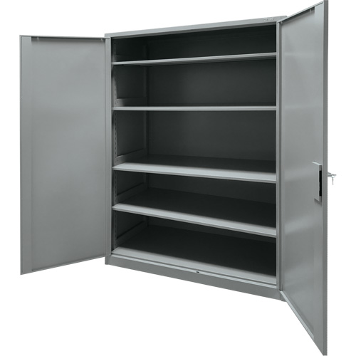 Armoire de rangement, Acier, 4 Tablettes, 78" h x 48" la x 24" P, Gris Helyx Safety & Industrial Supplies