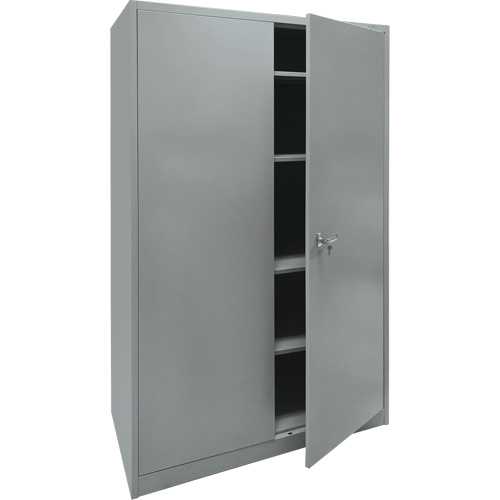 Armoire de rangement, Acier, 4 Tablettes, 78" h x 48" la x 24" P, Gris Helyx Safety & Industrial Supplies