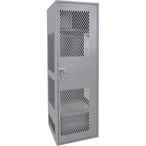 Gear Locker with Door, Steel, 24" W x 24" D x 72" H, Grey Helyx Safety & Industrial Supplies