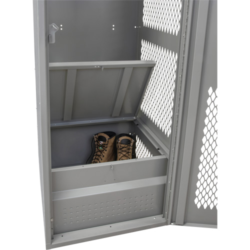 Gear Locker with Door, Steel, 24" W x 24" D x 72" H, Grey Helyx Safety & Industrial Supplies
