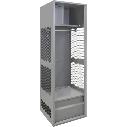 Gear Locker, Steel, 24" W x 24" D x 72" H, Grey Helyx Safety & Industrial Supplies