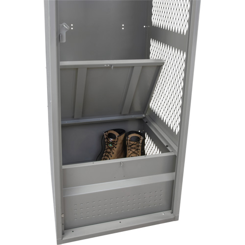 Gear Locker, Steel, 24" W x 24" D x 72" H, Grey Helyx Safety & Industrial Supplies