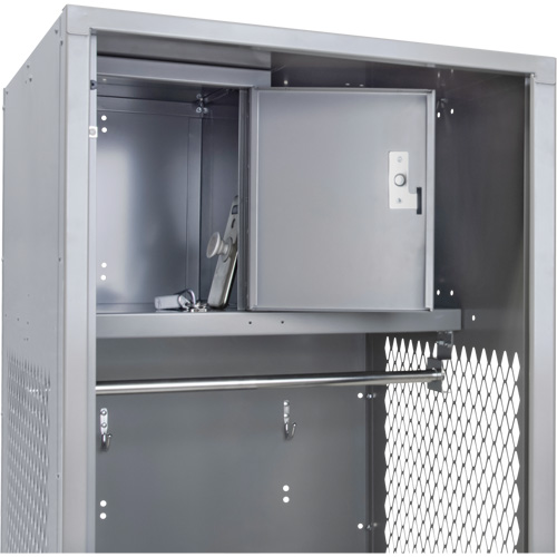 Gear Locker, Steel, 24" W x 24" D x 72" H, Grey Helyx Safety & Industrial Supplies