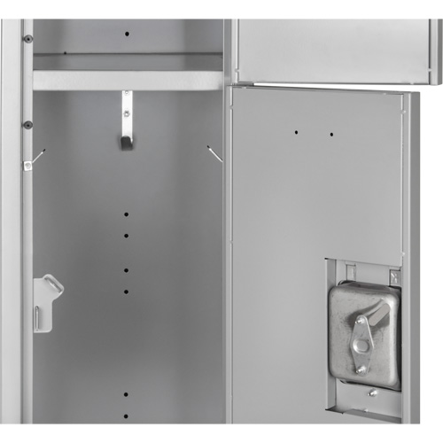Lockers, 3 -tier, 12" x 18" x 86", Steel, Grey, Knocked Down Helyx Safety & Industrial Supplies