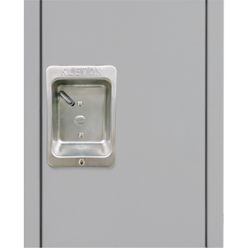 Lockers, 3 -tier, 12" x 18" x 86", Steel, Grey, Knocked Down Helyx Safety & Industrial Supplies