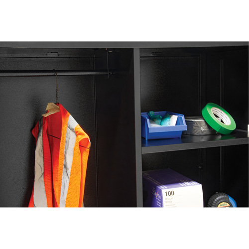 Armoire de rangement combin&eacute;e, 36" la x 18" p x 72" h, Noir Helyx Safety & Industrial Supplies