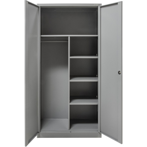 Armoire de rangement combin&eacute;e, 36" la x 18" p x 72" h, Gris Helyx Safety & Industrial Supplies