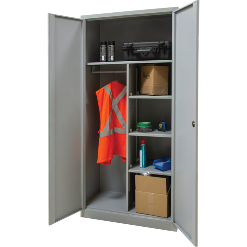 Armoire de rangement combin&eacute;e, 36" la x 18" p x 72" h, Gris Helyx Safety & Industrial Supplies