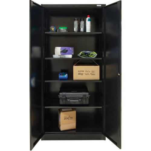 Armoire de rangement Hi-Boy, Acier, 4 Tablettes, 72" h x 36" la x 18" P, Noir Helyx Safety & Industrial Supplies